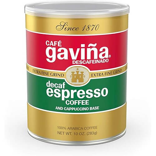 Smooth Café Gaviña Decaf Espresso that Delivers Rich Flavor Without the Jitters. 
