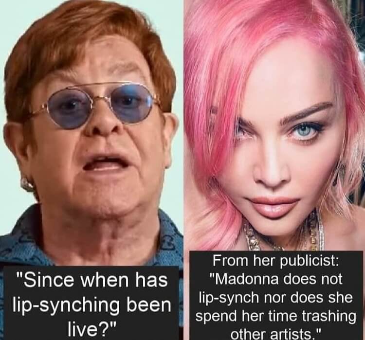 Elton John and Madonna: A Decades-Long War Over Lip-Syncing