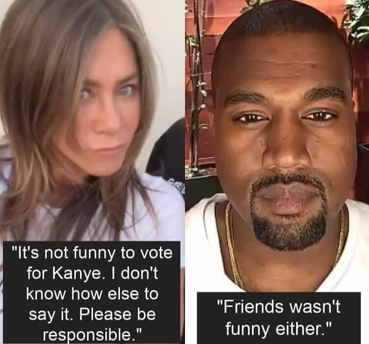 Jennifer Aniston and Kanye West: The "Friends Wasn’t Funny, Either" Diss
