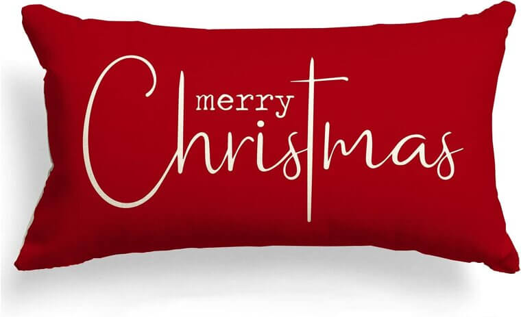 Christmas Pillow Covers - Festive Red Linen for Cozy Holiday Decor 