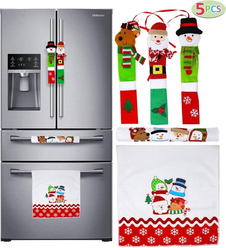 JOYIN Christmas Handle Covers - Festive Kitchen Décor Set 