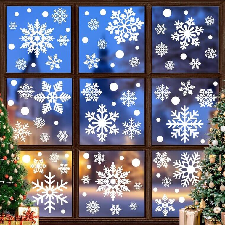 Christmas Window Clings - Double-Sided Festive Fun - 30% Off!