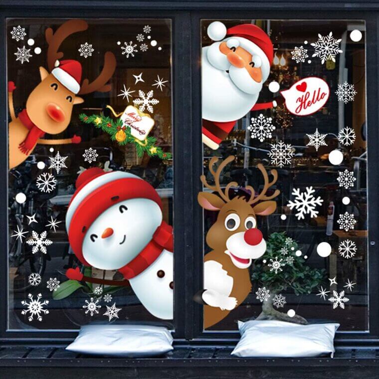 Christmas Window Stickers - Fun Holiday Decor for All Ages 