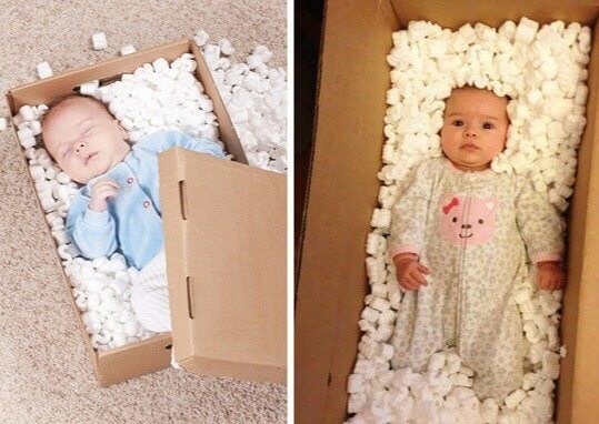 This Baby's Seen Too Many Amazon Deliveries to Be Excited About This