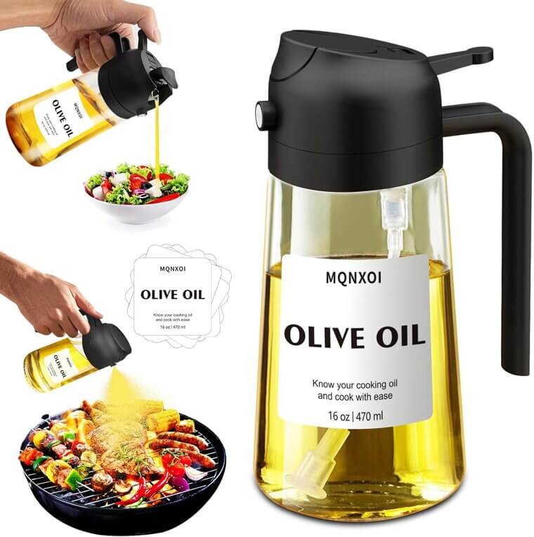 Glass Oil Sprayer & Dispenser - Enhance Your Kitchen Experience 