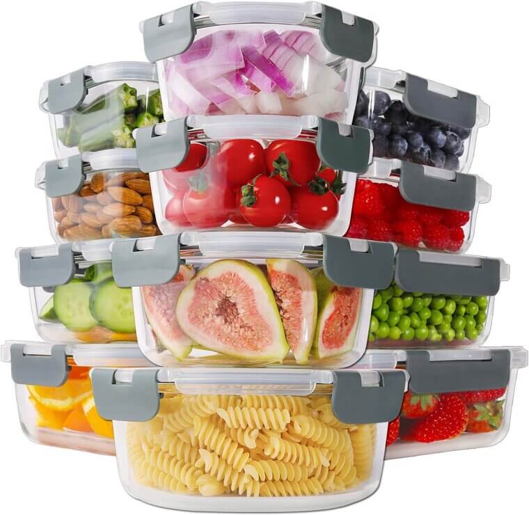 HOMBERKING Glass Containers - Versatile Meal Prep & Storage - Don’t Miss the 33% Discount!