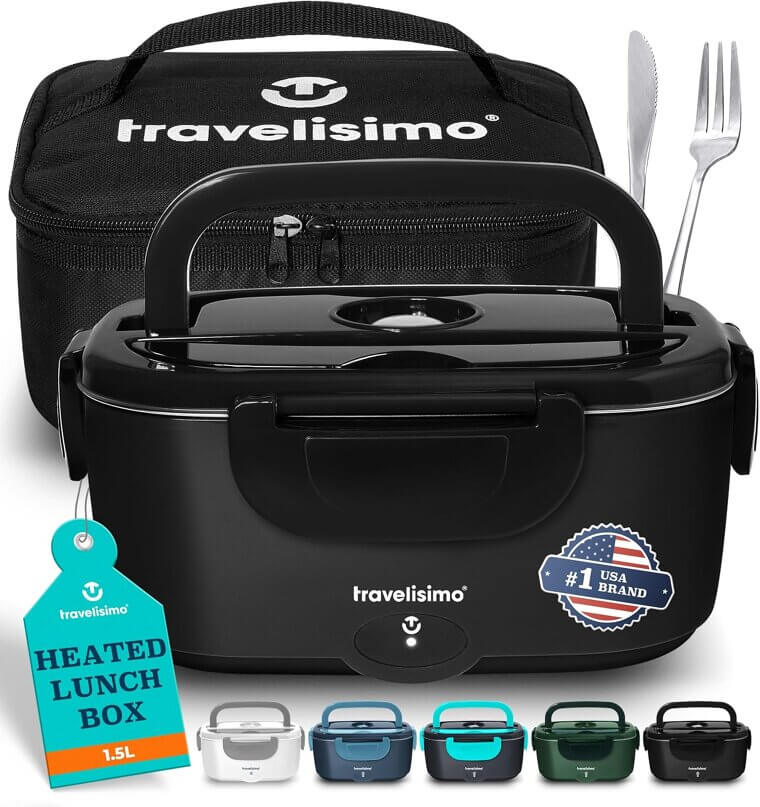 TRAVELISIMO Electric Lunch Box: Hot Meals Anywhere, Anytime 