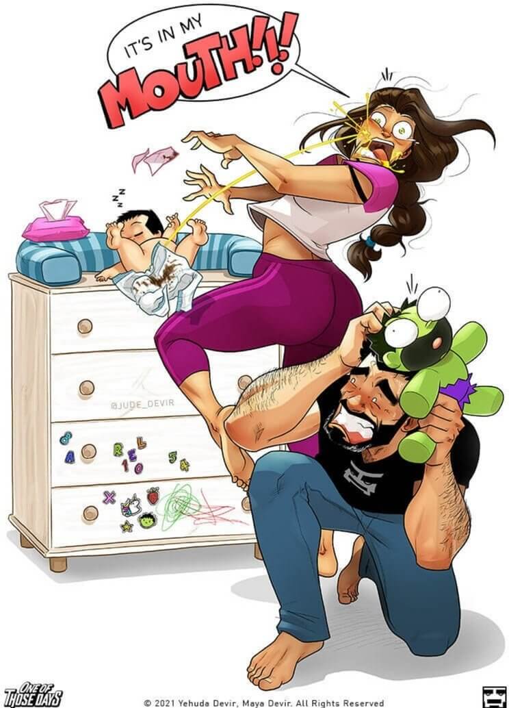 Keep All Mouths Closed During Diaper Changes