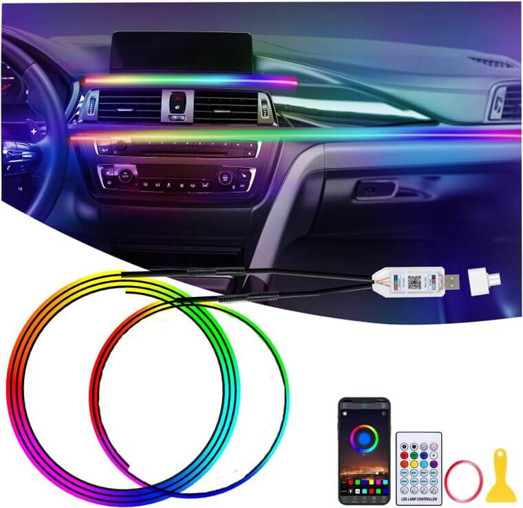 Acrylic Car LED Lights - Illuminate Your Ride with Vibrant Colors! 