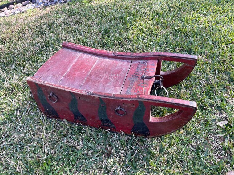 Old Wooden Sleds from Winter Memories