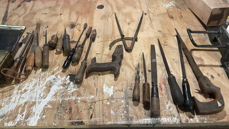 Antique Wooden Planes and Chisels