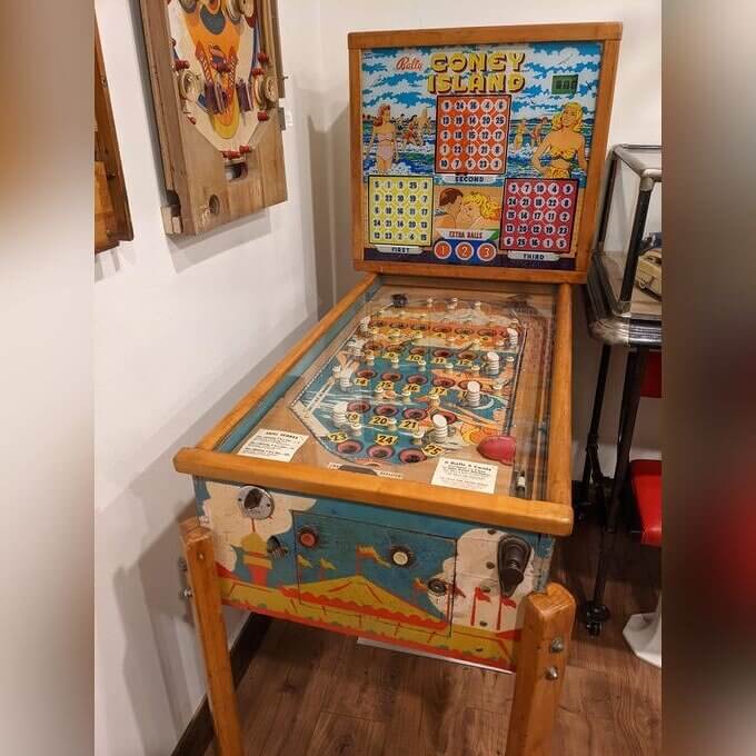 Vintage Pinball Machines Gathering Dust