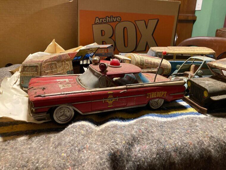 Vintage Tin Toy Cars and Trucks