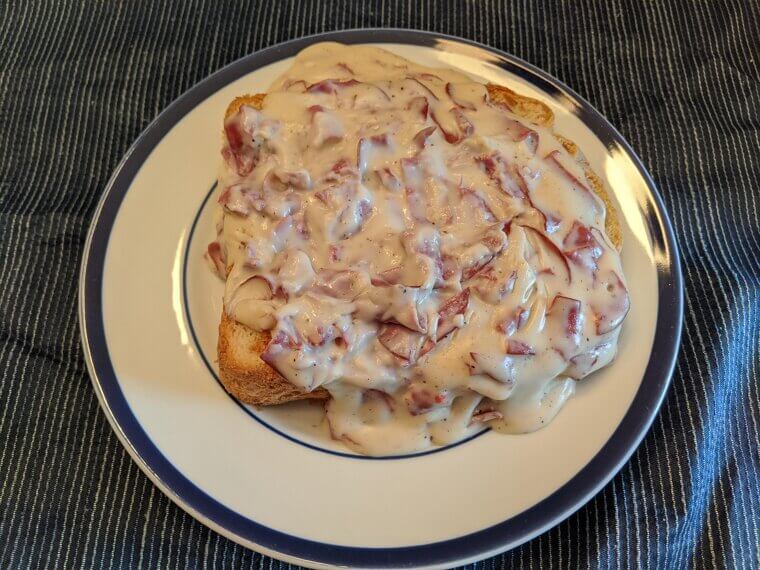 Creamed Chipped Beef on Toast (S. O. S. )