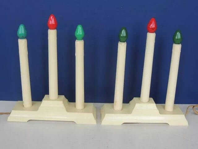 Plastic Light up Candles in Windows