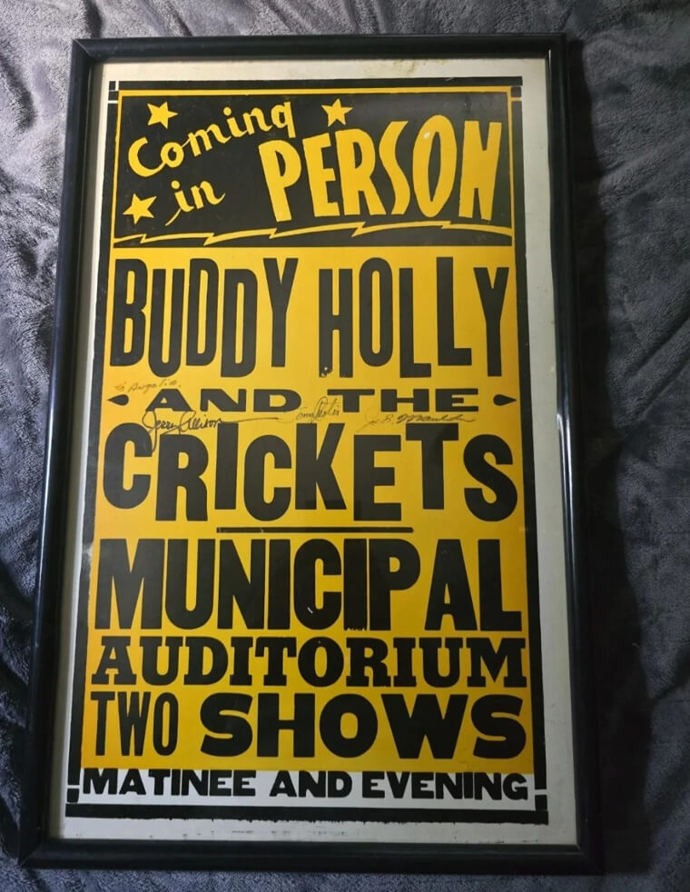 Buddy Holly Winter Dance Party Poster - $25,000