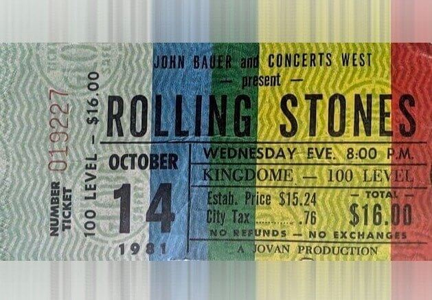 Rolling Stones Altamont Speedway Ticket Stub - $750
