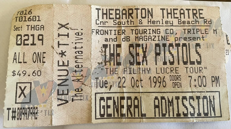 Sex Pistols Lesser Free Trade Hall Ticket Stub - $5,000