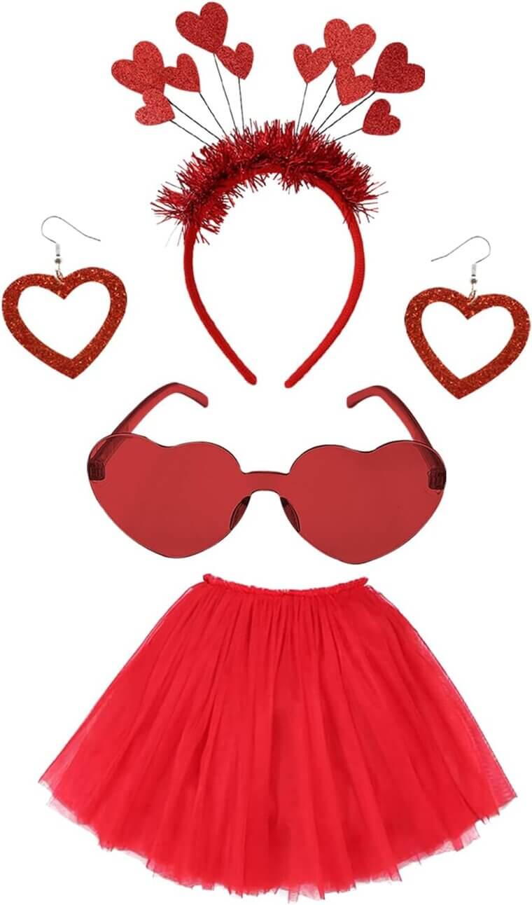 Heart Headband Costume Set - Perfect for Valentine's Day Fun! 