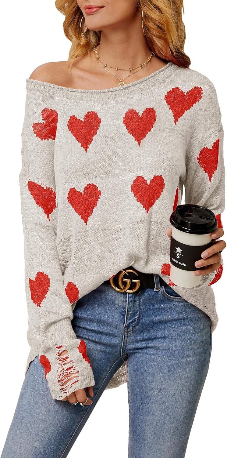 Chang Yun Heart Sweater - Versatile, Trendy, and Affordable - 23% Off!