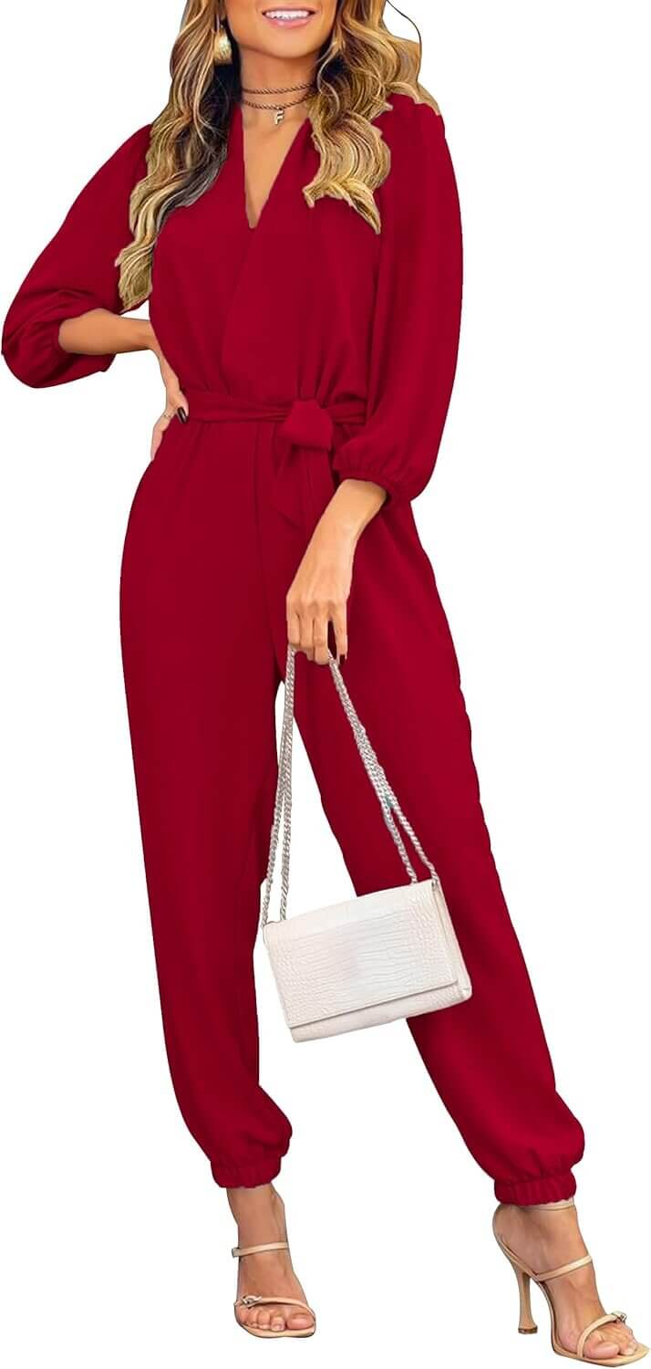 PRETTYGARDEN Fall Jumpsuit - Elegant Style with Practical Pockets 
