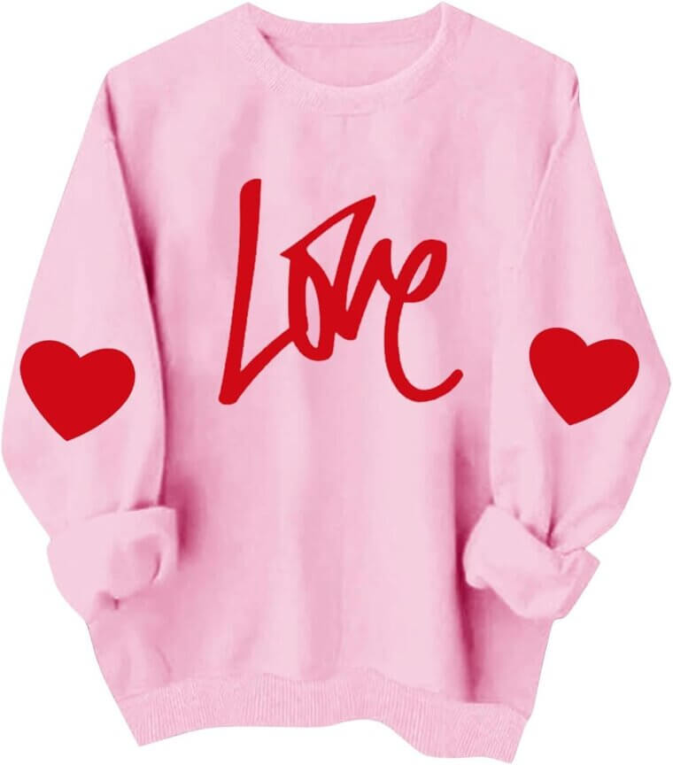 Valentine's Heart Sweatshirt - Cozy Love Theme Crewneck 