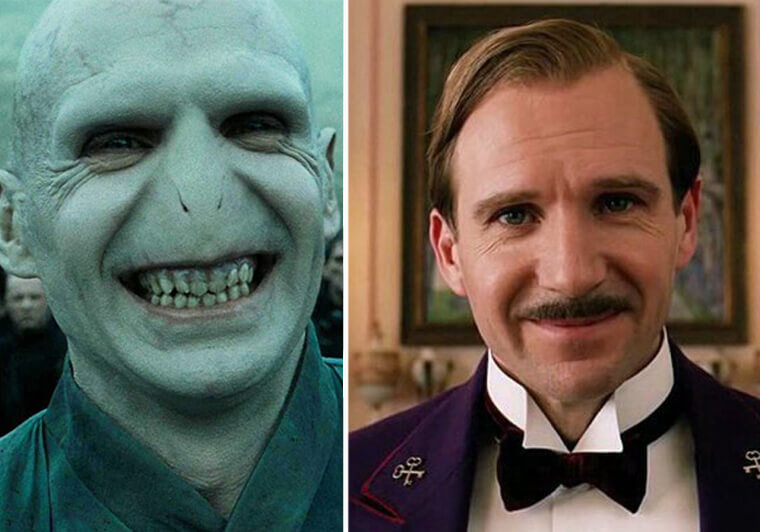 Voldemort From The Harry Potter Series And M. Gustave From The Grand Budapest Hotel