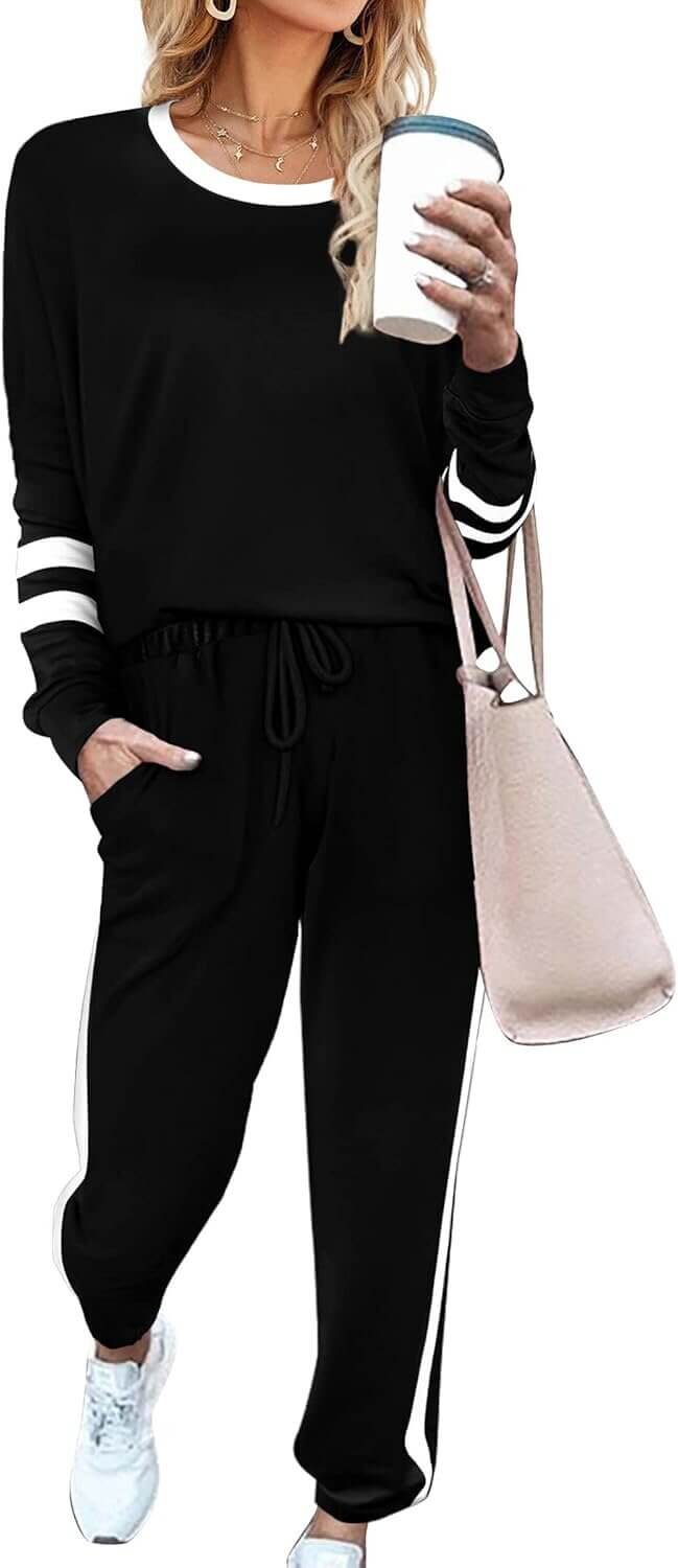 Aloodor Sweatsuit: Cozy 2-Piece Outfit for Women - Perfect for Leisure & Sports - Now 17% Off!