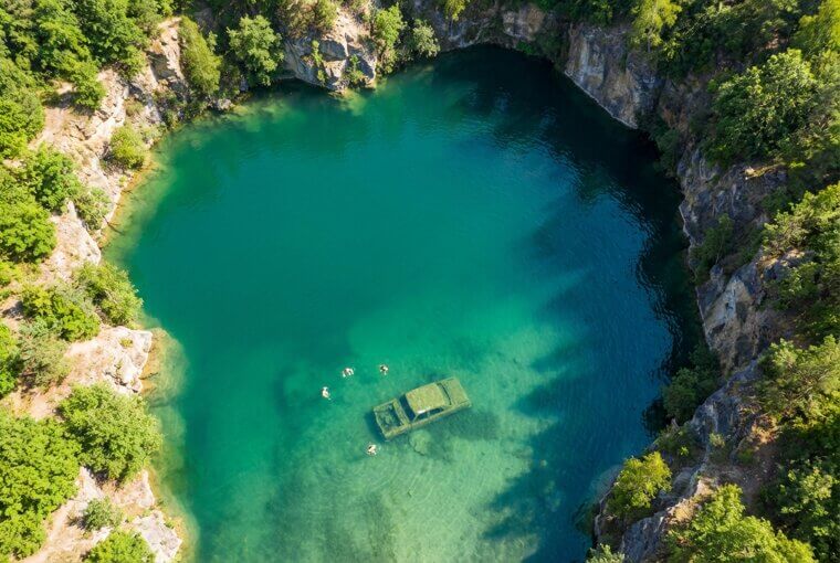The Swimming Hole With an Underwater Car