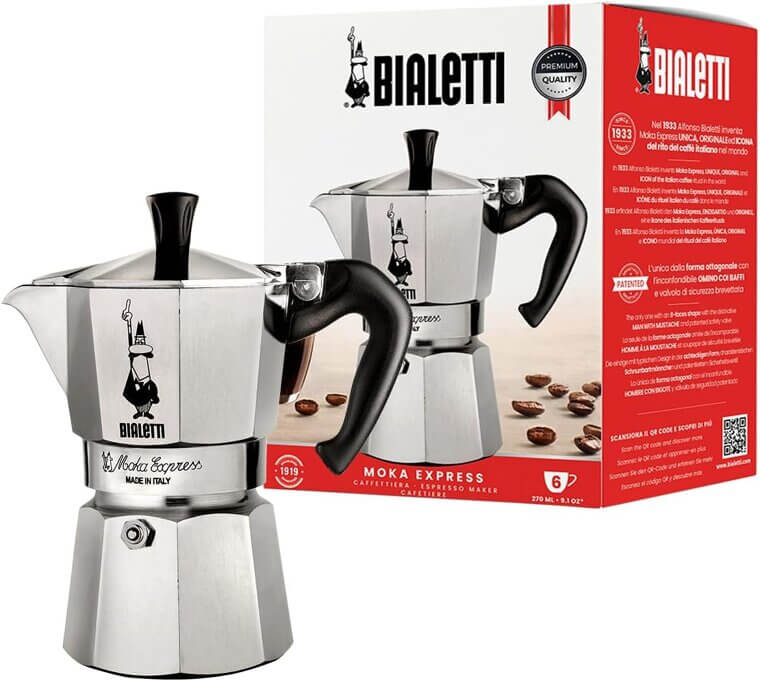 Bialetti Moka Express - Authentic Italian Coffee Maker - Don’t Miss the 15% Discount!