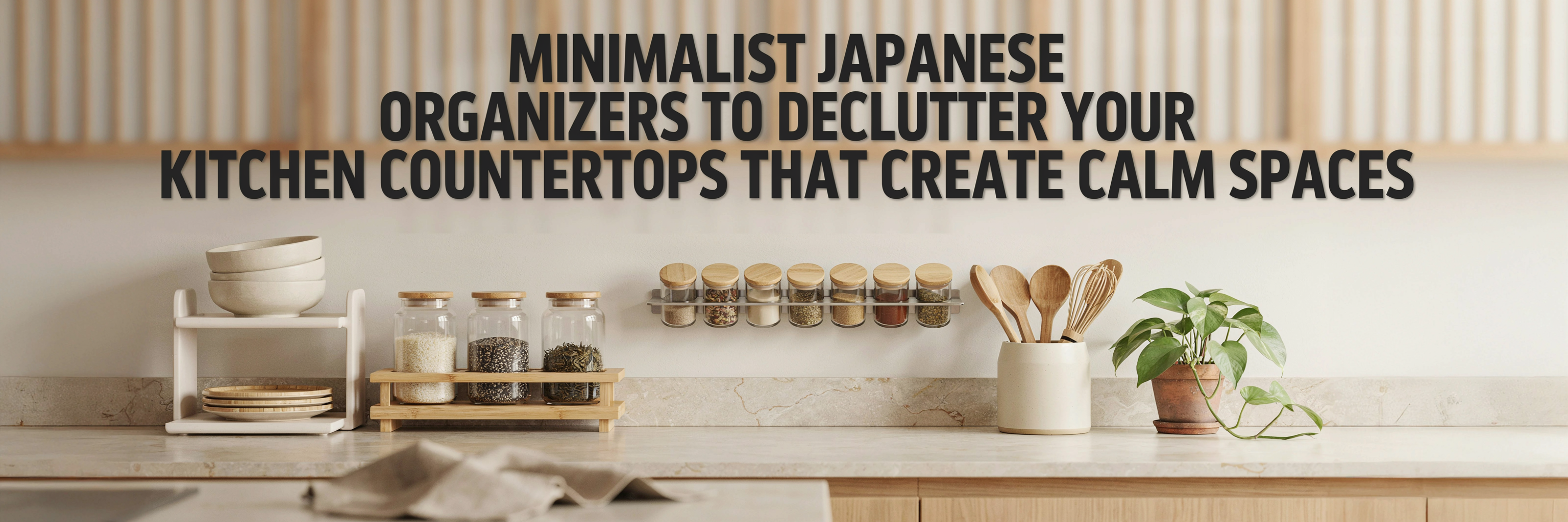 Minimalist Japanese Organizers to Declutter Your Kitchen Countertops
