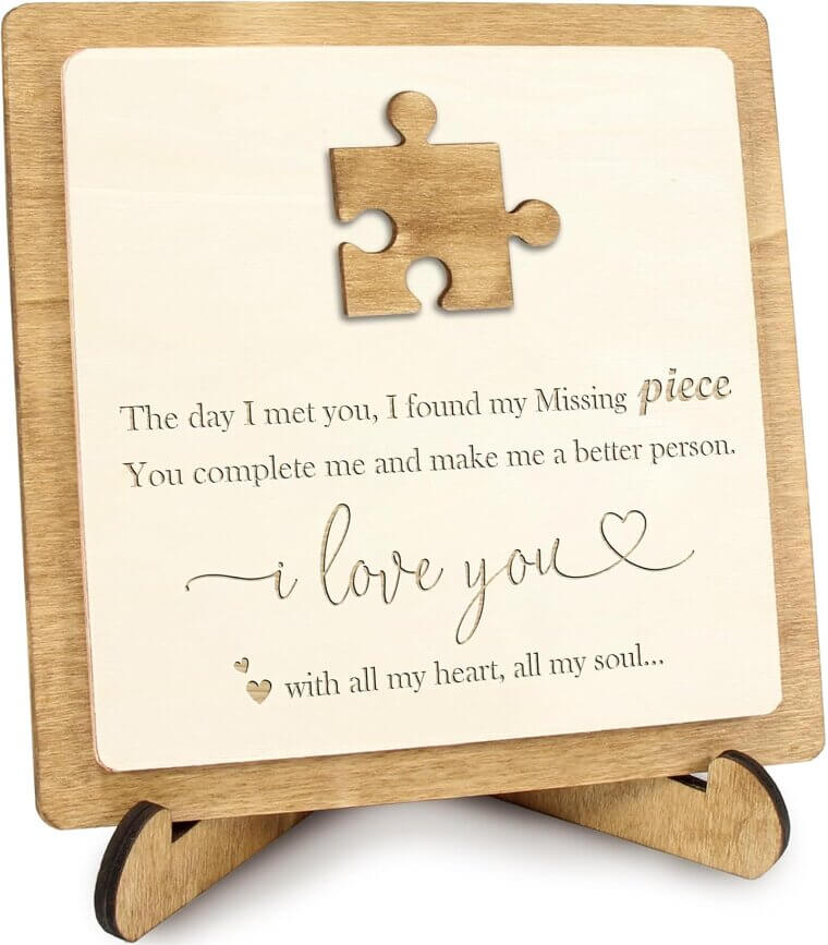 Missing Piece Sign - Perfect Romantic Gift for Couples 