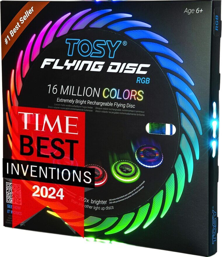 TOSY Light-Up Flying Disc - Bright, Fun, and Rechargeable! - 23% Off!