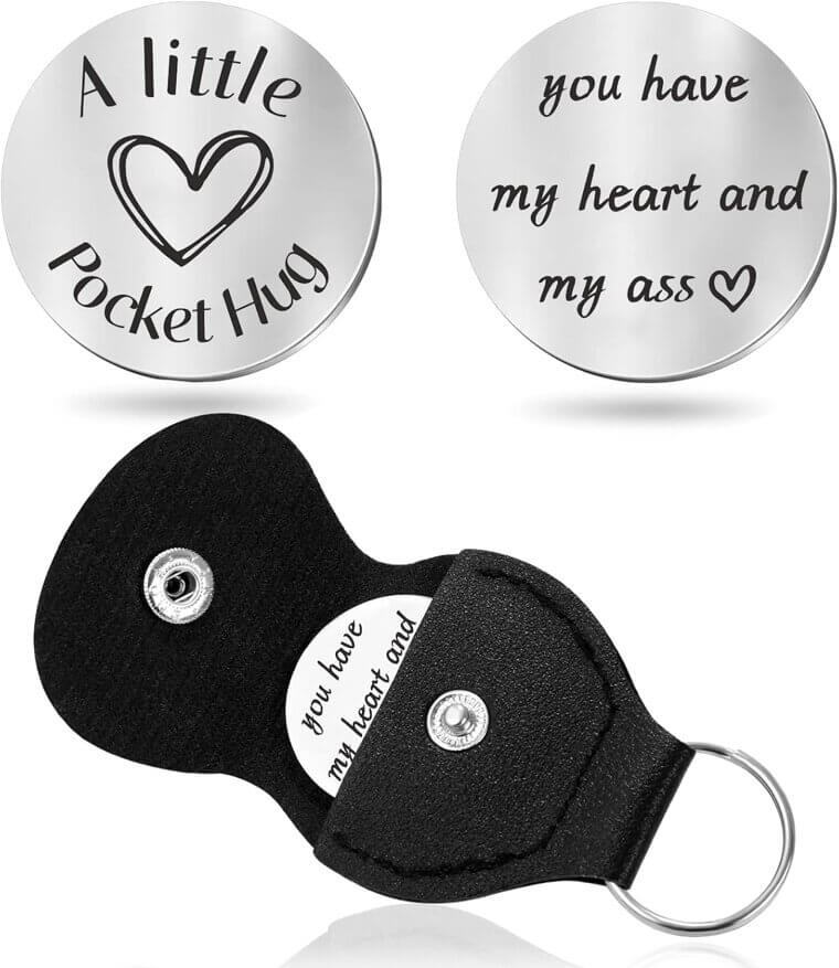 Pocket Hug Keychain - Perfect Gift for Him, Husband, or Boyfriend 
