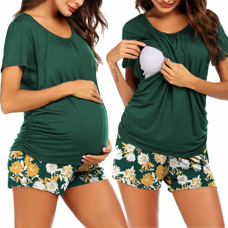 Score a 5% off Coupon for this Nursing Pajamas Set