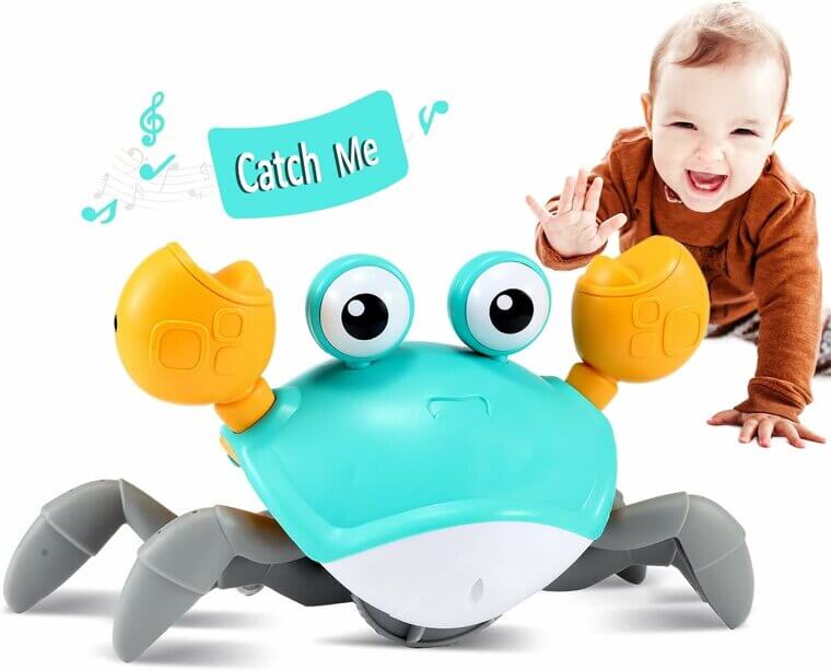 Engaging Crawling Crab Toy for Babies - Music & Lights Fun!