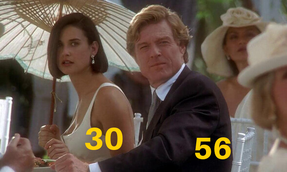 Robert Redford and Demi Moore
