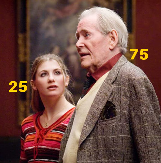 Peter O'Toole and Jodie Whittaker