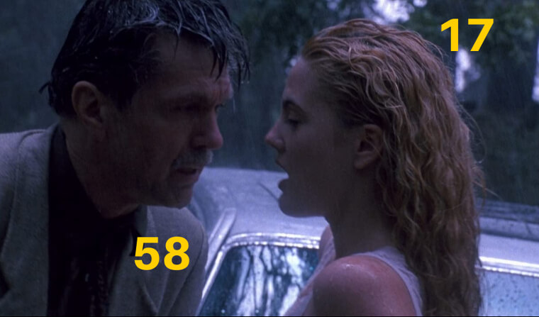 Tom Skerritt and Drew Barrymore