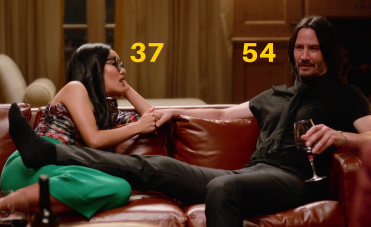 Keanu Reeves and Ali Wong