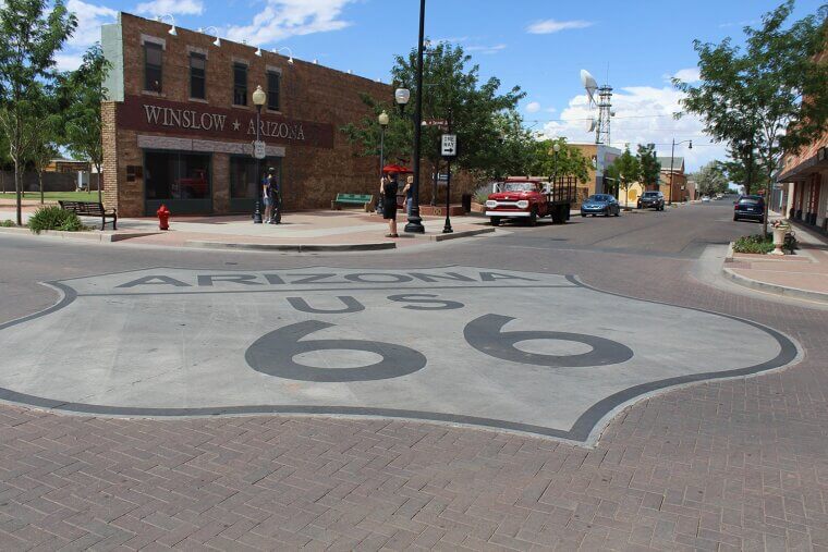 Route 66, Winslow, Arizona - Take It Easy by Eagles