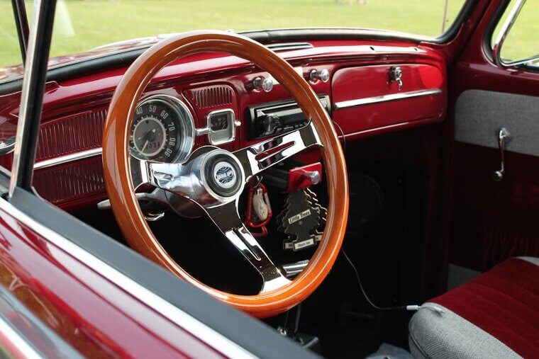 Factory-Offered Teak Wood Steering Wheels