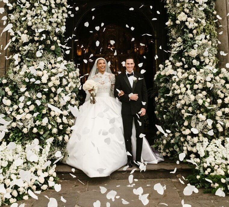 Jasmine Tookes Was a Blushing Bride for Juan David Borrero