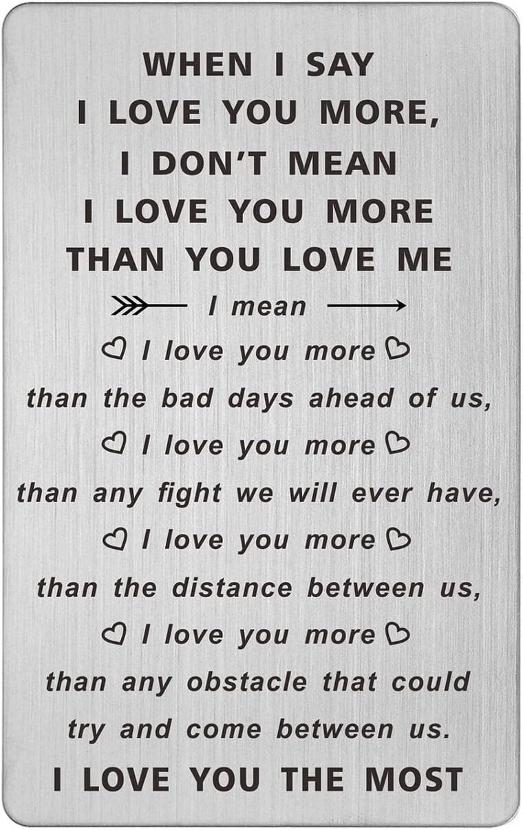 Love You More Wallet Card - Romantic Gift for Special Moments - Now 38% Off!