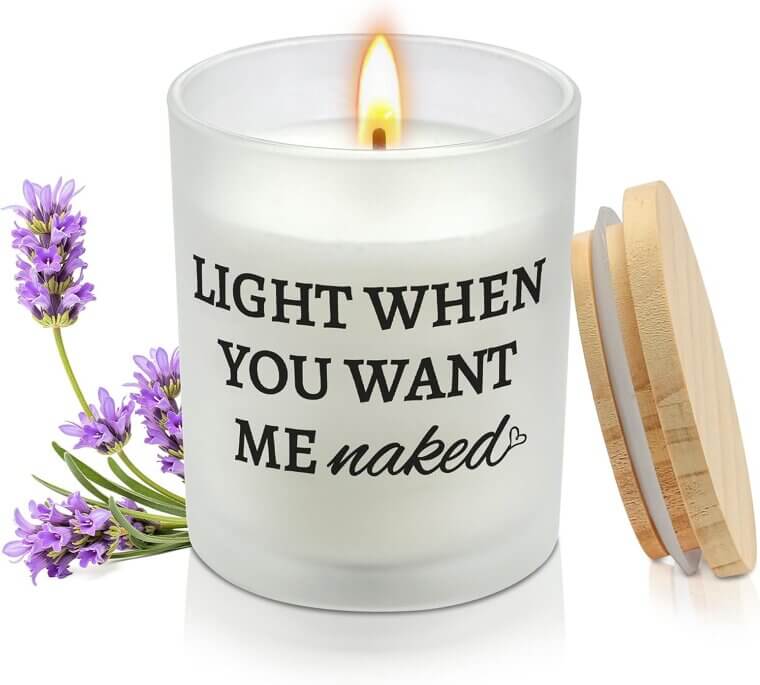 Lavender Candle Gift - Relaxing & Romantic Present for Him! - Now 38% Off!