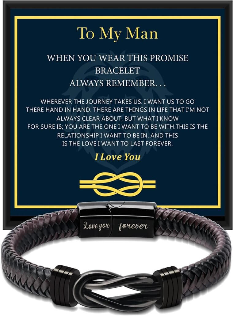 Leather Couples Bracelets - Perfect Romantic Gift for Him! - Don’t Miss the 20% Discount!