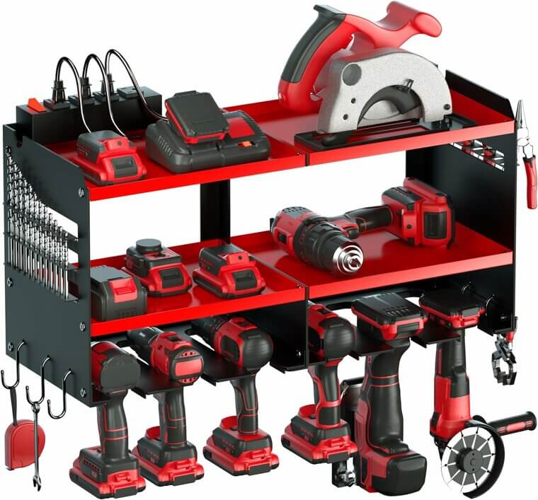 Power Tool Organizer - Keep Your Garage Tidy and Tools Accessible