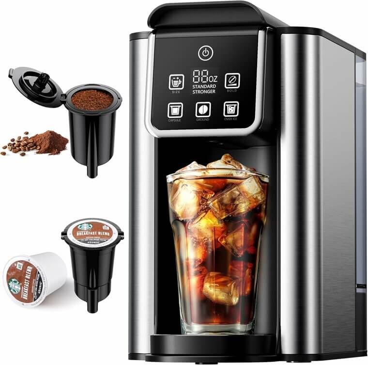 Hot & Iced Coffee Maker - Versatile Brewing for Every Taste - Don’t Miss the 38% Discount!