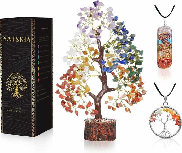 YATSKIA Chakra Crystal Tree - Enhance Your Space with Healing Energy