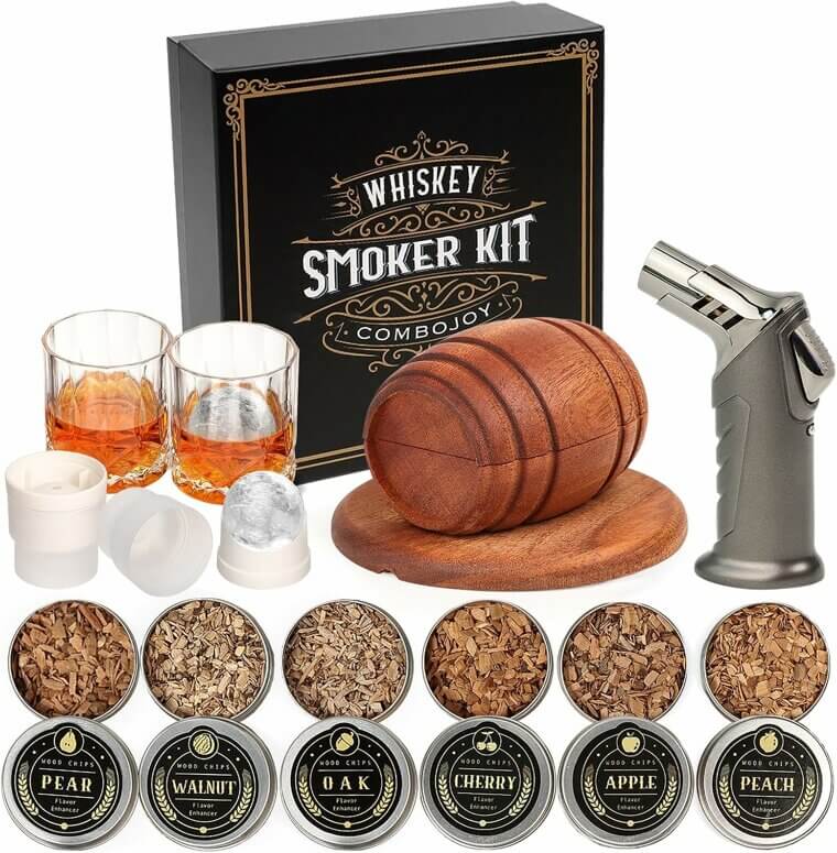 Whiskey Smoker Kit - Elevate Your Cocktails with 6 Flavors! - Now 20% Off!